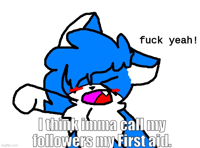 Because you guys are the first people that help me when something's wrong. | I think imma call my followers my First aid. | image tagged in fuck yeah cloud | made w/ Imgflip meme maker