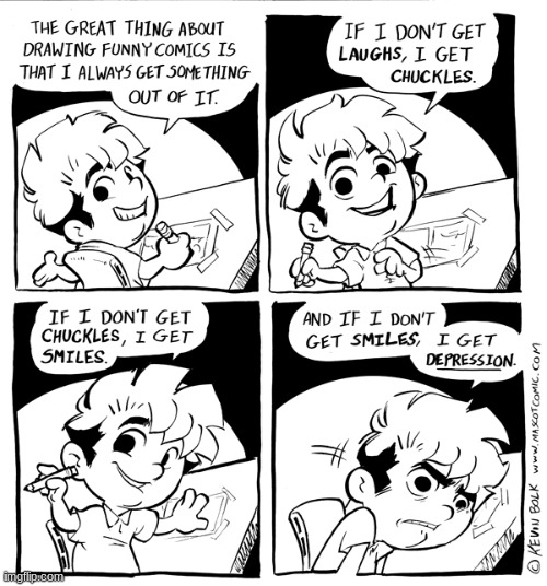 Hi | image tagged in comics/cartoons,artist,depression | made w/ Imgflip meme maker