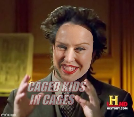 Ancient Aliens Meme | CAGED KIDS IN CAGES | image tagged in memes,ancient aliens | made w/ Imgflip meme maker