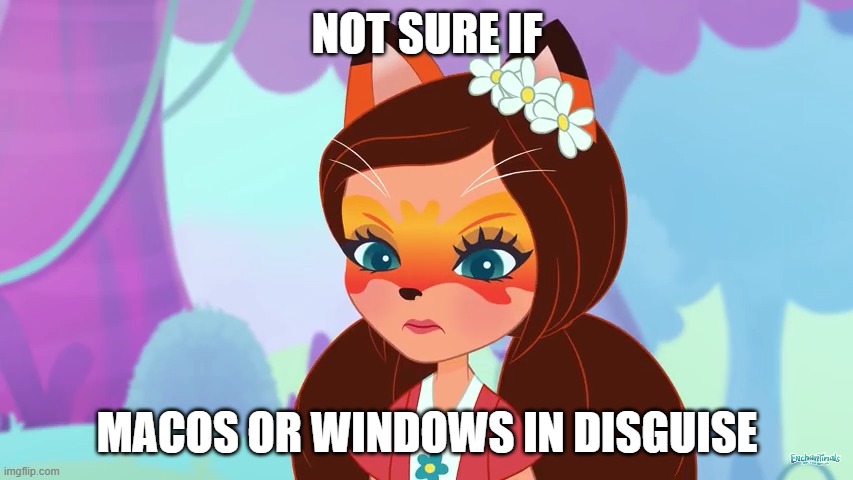 Not Sure If | NOT SURE IF; MACOS OR WINDOWS IN DISGUISE | image tagged in memes,futurama fry | made w/ Imgflip meme maker