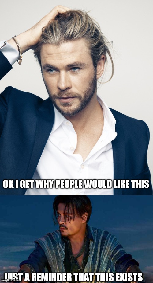 Terry loves yogurt | OK I GET WHY PEOPLE WOULD LIKE THIS; JUST A REMINDER THAT THIS EXISTS | image tagged in chris hemsworth,johnny depp | made w/ Imgflip meme maker