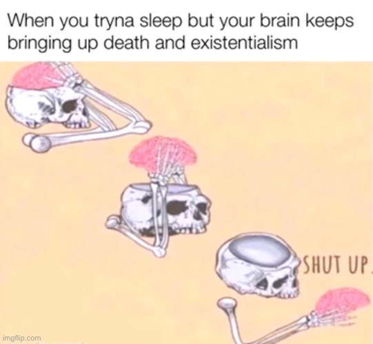 Shut up, brain. | image tagged in memes | made w/ Imgflip meme maker