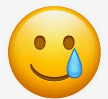 High Quality smile-crying emoji Blank Meme Template