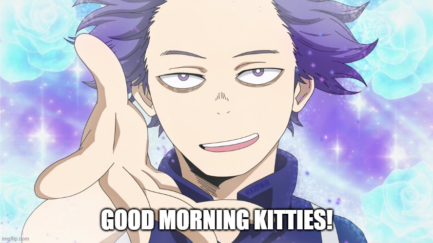 ^^ | GOOD MORNING KITTIES! | image tagged in shinso | made w/ Imgflip meme maker