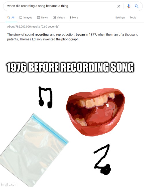 Before recording sound | 1976 BEFORE RECORDING SONG | image tagged in blank white template | made w/ Imgflip meme maker