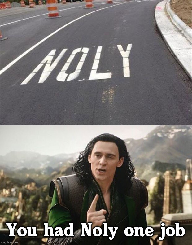You had Noly one job | image tagged in loki-room | made w/ Imgflip meme maker