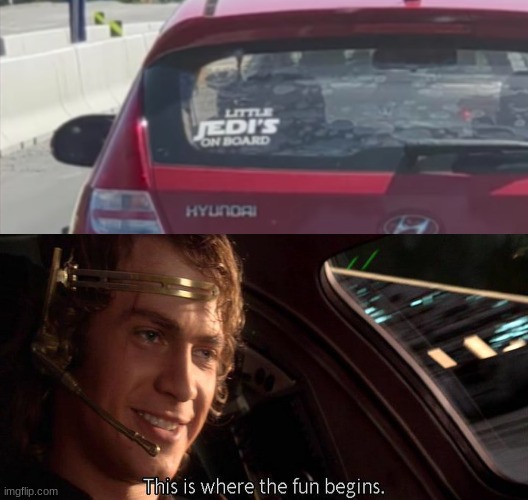 Anakin's is aboutta do a Fortnite squad-wipe | image tagged in this is where the fun begins | made w/ Imgflip meme maker