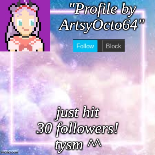 yall are great :D | just hit 30 followers! tysm ^^ | image tagged in custom template,pastel,thank you | made w/ Imgflip meme maker