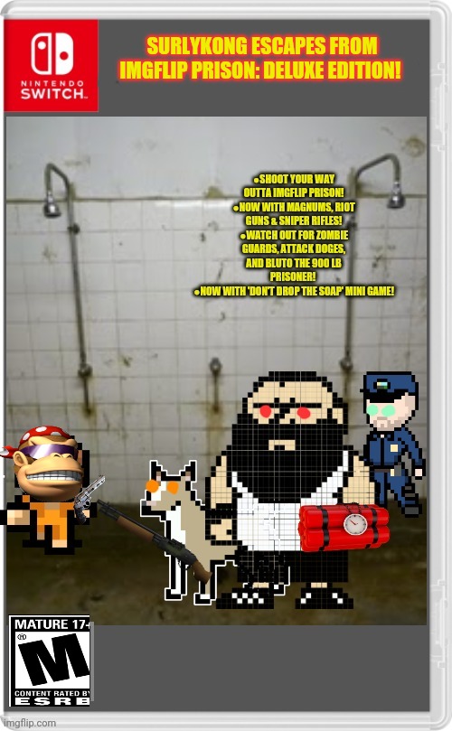 Best new prison game! | SURLYKONG ESCAPES FROM IMGFLIP PRISON: DELUXE EDITION! | image tagged in imgflip,prison,surlykong | made w/ Imgflip meme maker