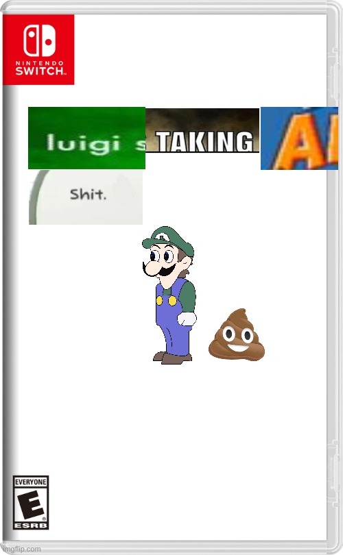 luigi taking a shit | image tagged in nintendo switch | made w/ Imgflip meme maker