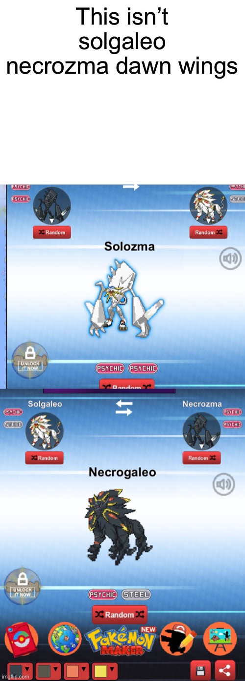 Where’s dawn wings | This isn’t solgaleo necrozma dawn wings | image tagged in blank white template | made w/ Imgflip meme maker
