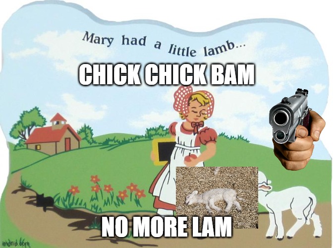 just popped up | CHICK CHICK BAM; NO MORE LAM | image tagged in memes | made w/ Imgflip meme maker