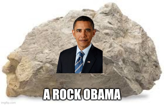 a rock obama | A ROCK OBAMA | image tagged in obama,barack obama,dank memes | made w/ Imgflip meme maker