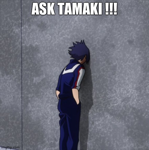 ASK TAMAKI !!! | image tagged in tamaki hiding | made w/ Imgflip meme maker