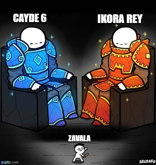 Professional Players vs Veteran Players | CAYDE 6; IKORA REY; ZAVALA | image tagged in professional players vs veteran players | made w/ Imgflip meme maker