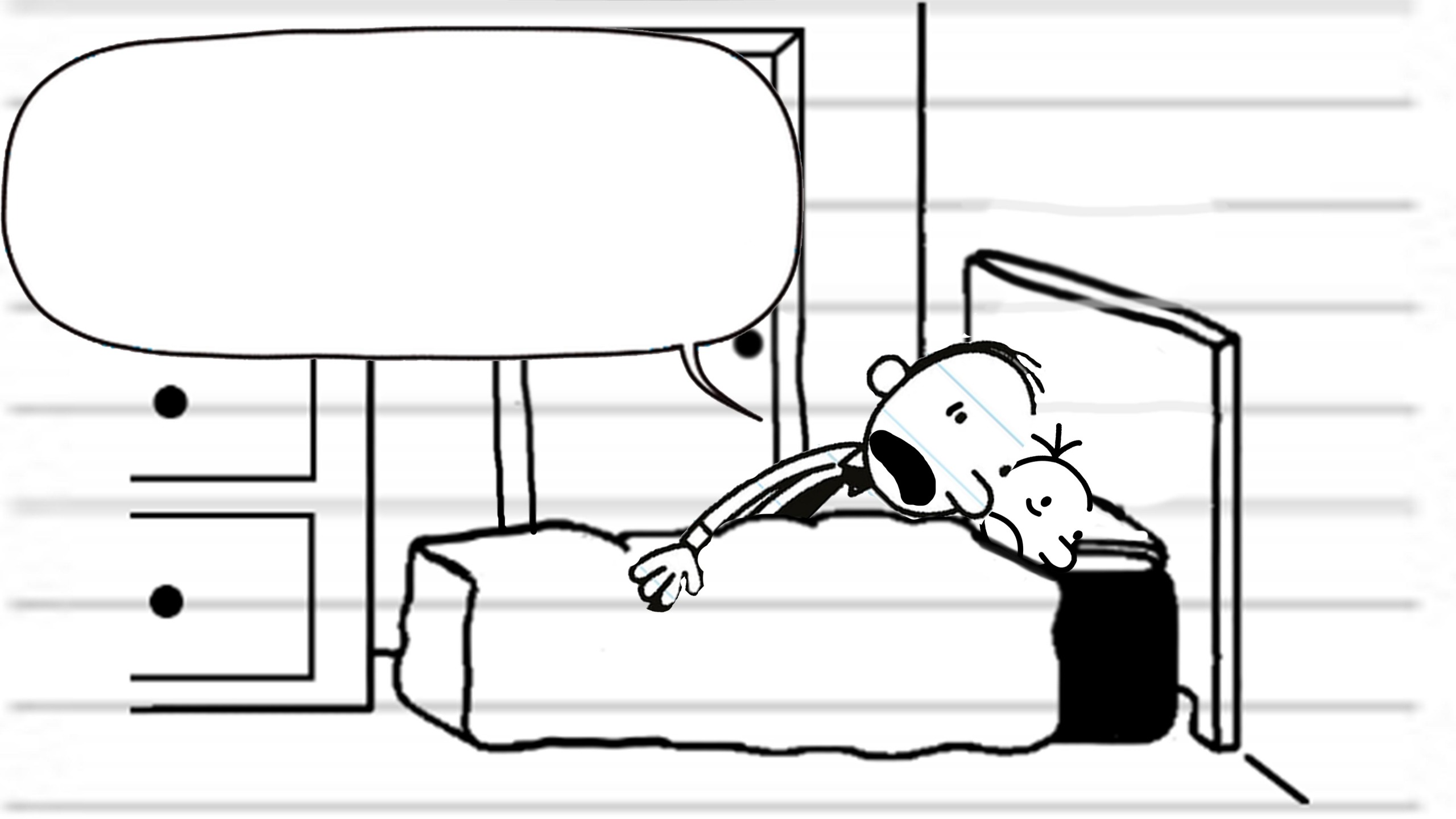 Diary of a wimpy kid template Blank Meme Template