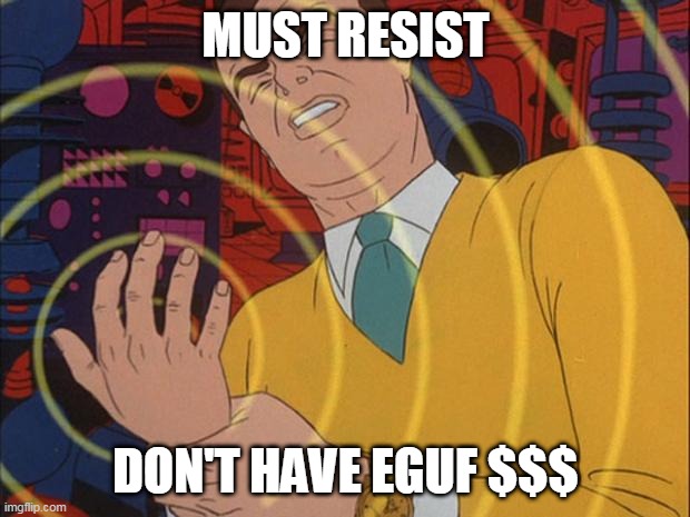must not | MUST RESIST DON'T HAVE EGUF $$$ | image tagged in must not | made w/ Imgflip meme maker