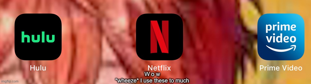 W o w
*wheeze* I use these to much | made w/ Imgflip meme maker