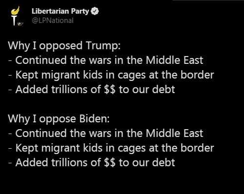 Libertarian oppose Trump and Biden Blank Meme Template