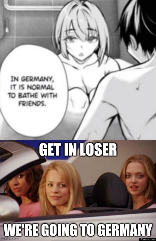 (I personally wouldn't do this) | GET IN LOSER; WE'RE GOING TO GERMANY | image tagged in get in loser | made w/ Imgflip meme maker