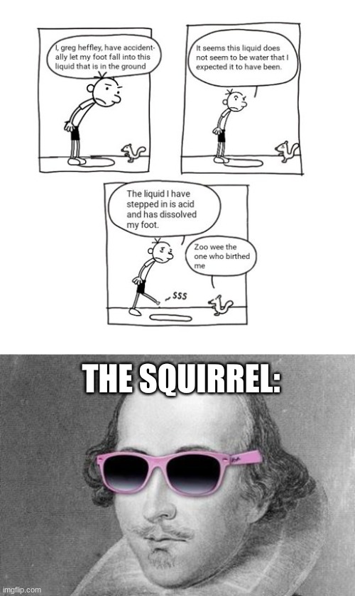 THE SQUIRREL: | image tagged in shakespeare | made w/ Imgflip meme maker