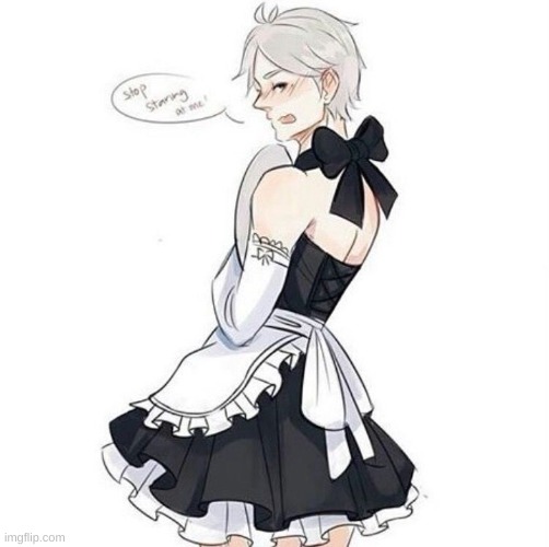 Sugawara in a maid outfit | made w/ Imgflip meme maker