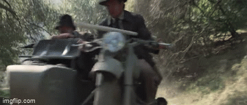 Indiana Jones stops Nazi motorcycle - Imgflip
