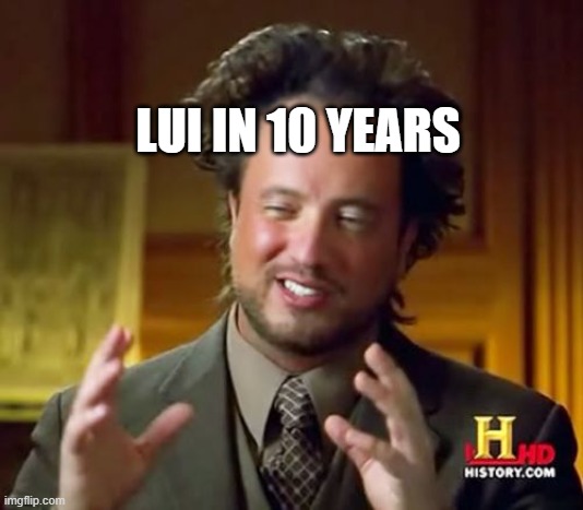 Ancient Aliens Meme | LUI IN 10 YEARS | image tagged in memes,ancient aliens | made w/ Imgflip meme maker