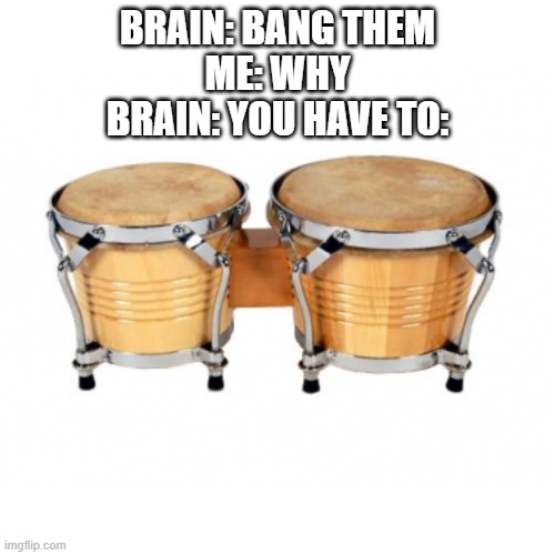 BRAIN: BANG THEM
ME: WHY
BRAIN: YOU HAVE TO: | image tagged in meme | made w/ Imgflip meme maker