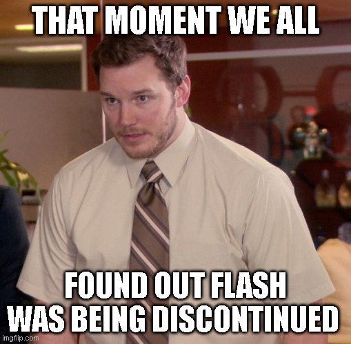 RIP Flash Games | THAT MOMENT WE ALL; FOUND OUT FLASH WAS BEING DISCONTINUED | image tagged in memes,afraid to ask andy | made w/ Imgflip meme maker