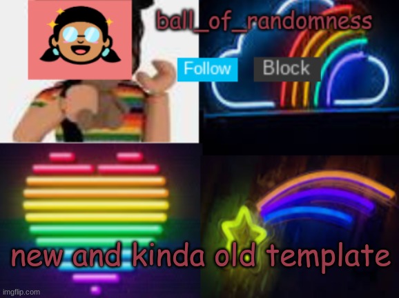 ok | new and kinda old template | image tagged in ball of randomness color announcement template | made w/ Imgflip meme maker