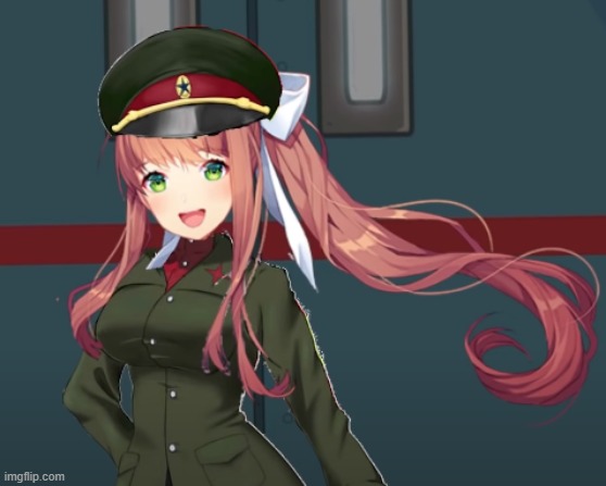 i think monika is in communism now | image tagged in ddlc,memes,ussr | made w/ Imgflip meme maker