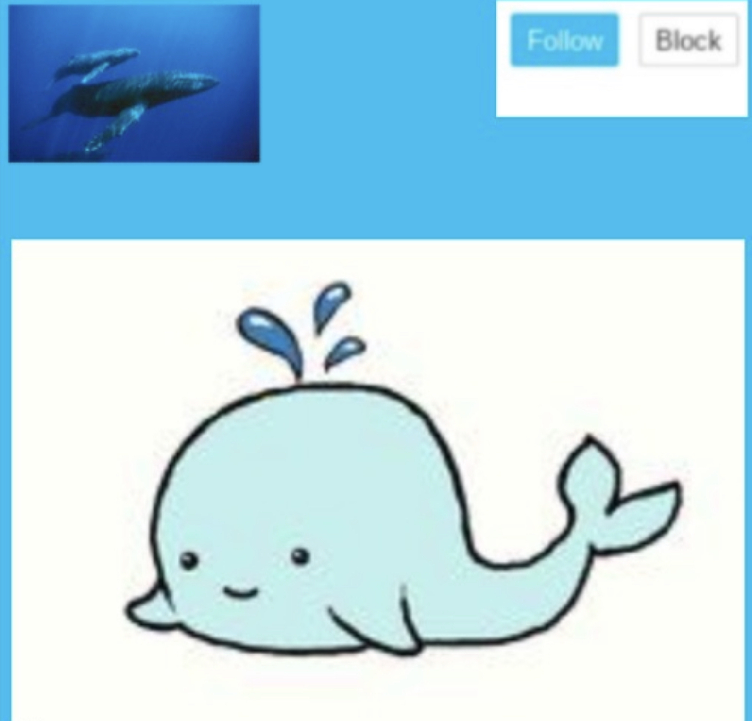 Blue-whale announcement template Blank Meme Template