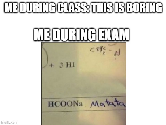 It means no worries | ME DURING CLASS: THIS IS BORING; ME DURING EXAM | image tagged in memes | made w/ Imgflip meme maker
