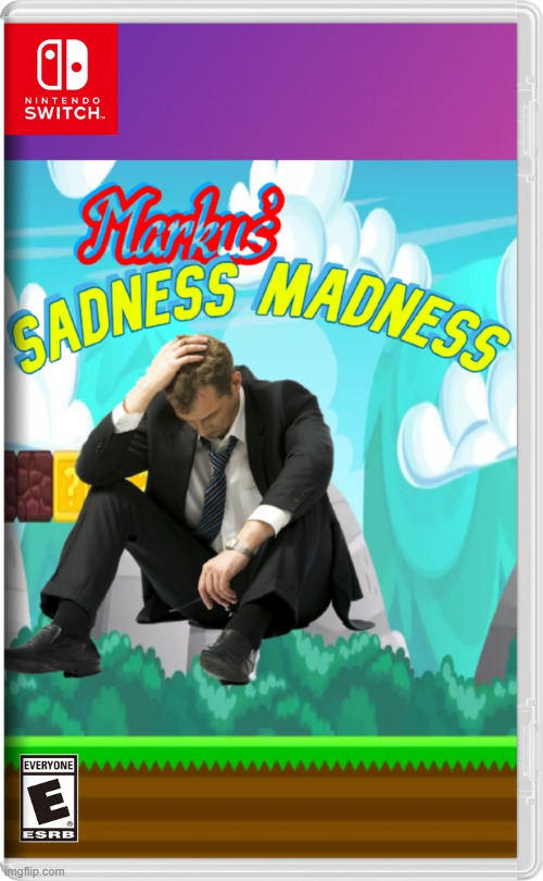 Markus' Sadness Madness | image tagged in nintendo switch,funny | made w/ Imgflip meme maker