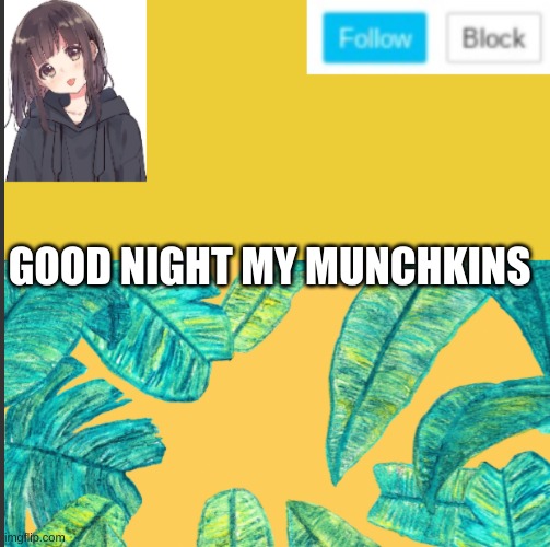 Announcement templete Memesohyes | GOOD NIGHT MY MUNCHKINS | made w/ Imgflip meme maker