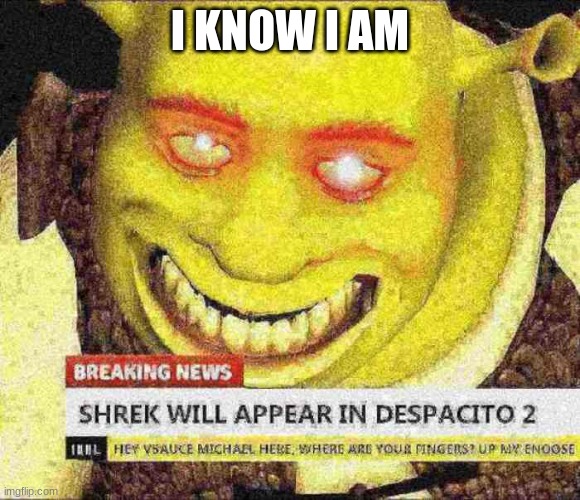 I KNOW I AM | made w/ Imgflip meme maker