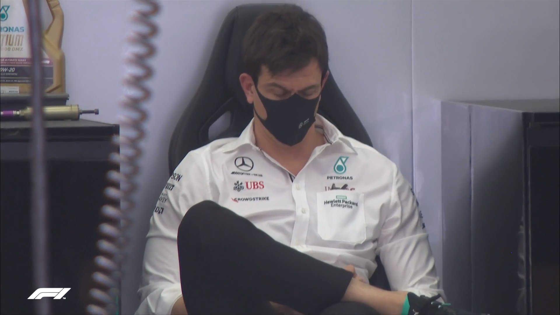 High Quality Toto Wolff Relaxing Blank Meme Template