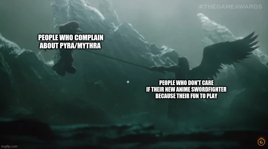 Swordfighter = Fun | PEOPLE WHO COMPLAIN ABOUT PYRA/MYTHRA; PEOPLE WHO DON'T CARE IF THEIR NEW ANIME SWORDFIGHTER BECAUSE THEIR FUN TO PLAY | image tagged in sephiroth,mario,super smash bros,meme,stop acting so stupidd | made w/ Imgflip meme maker