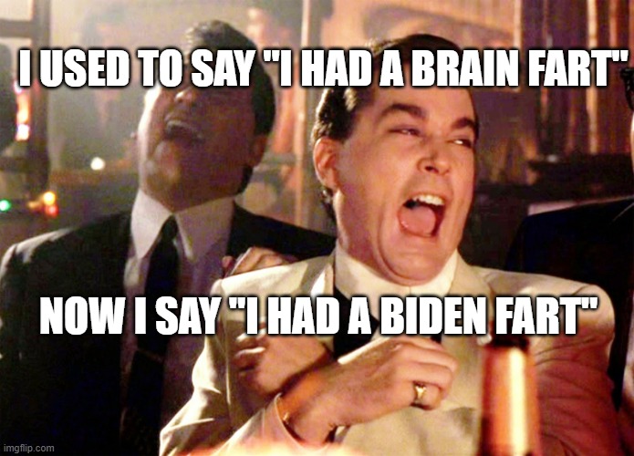 Memory lapse is now a Biden Fart | I USED TO SAY "I HAD A BRAIN FART"; NOW I SAY "I HAD A BIDEN FART" | image tagged in memes,good fellas hilarious,biden,bad memory | made w/ Imgflip meme maker