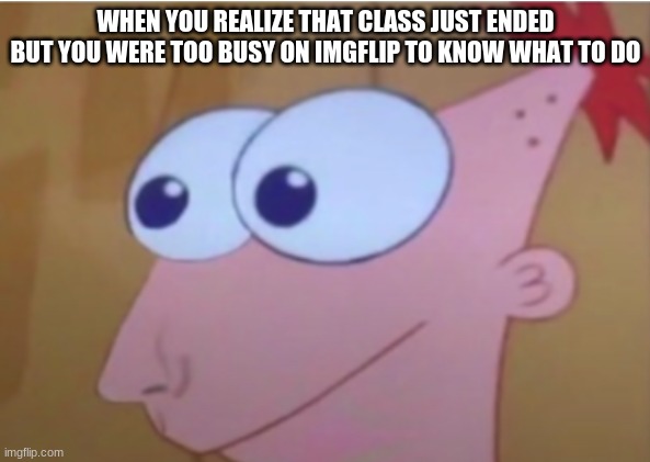 Its true lol.  ALL HAIL BINGUS | WHEN YOU REALIZE THAT CLASS JUST ENDED BUT YOU WERE TOO BUSY ON IMGFLIP TO KNOW WHAT TO DO | image tagged in funny | made w/ Imgflip meme maker