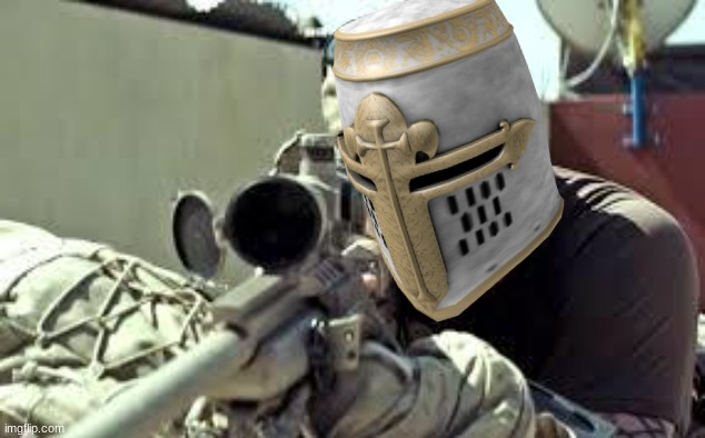 High Quality Actual Crusader Sniper Blank Meme Template
