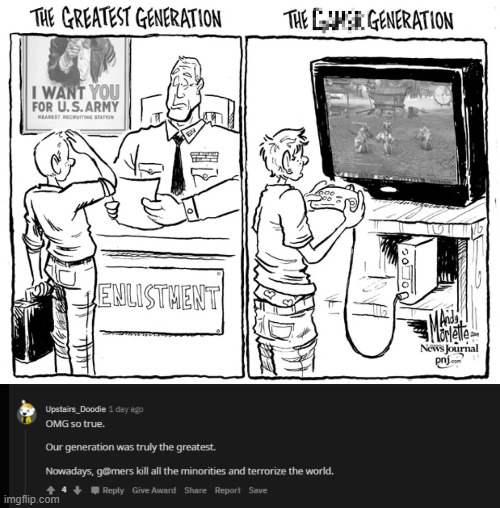Hmm yes,  boomers are definitely the "greatest generation" even though there is already a greatest generation called the greates | image tagged in memes,reddit | made w/ Imgflip meme maker