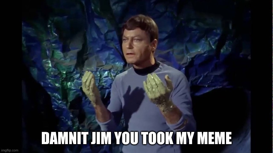 Damnit Jim | DAMNIT JIM YOU TOOK MY MEME | image tagged in damnit jim | made w/ Imgflip meme maker