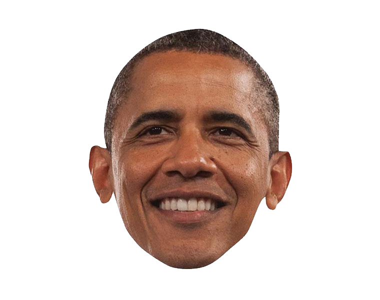 High Quality Obama head png 2 Blank Meme Template