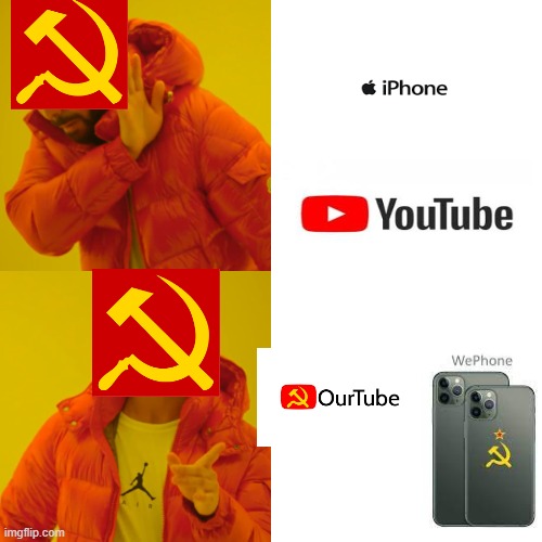 what soviet russia used in the cold war | image tagged in memes,drake hotline bling | made w/ Imgflip meme maker