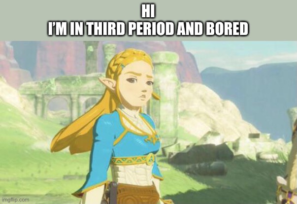 Judging zelda | HI
I’M IN THIRD PERIOD AND BORED | image tagged in judging zelda | made w/ Imgflip meme maker
