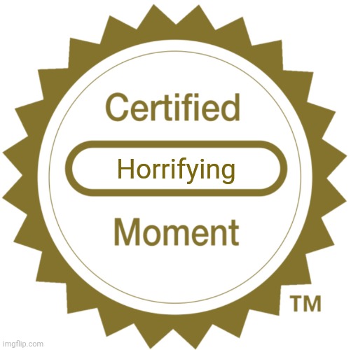 Certified horrifying moment | Horrifying | image tagged in certified moment,comments,comment,comment section | made w/ Imgflip meme maker