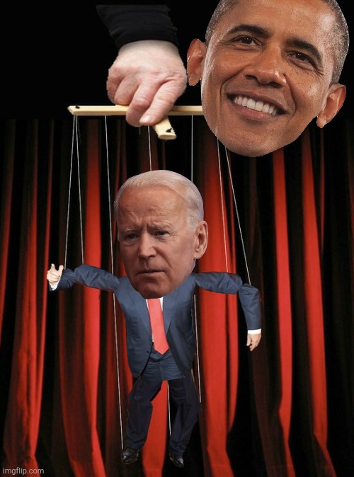 Joe Biden puppet Obama master | image tagged in joe biden puppet obama master | made w/ Imgflip meme maker