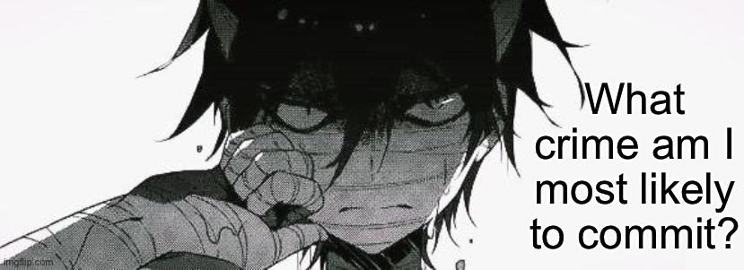 What crime am I most likely to commit? | made w/ Imgflip meme maker